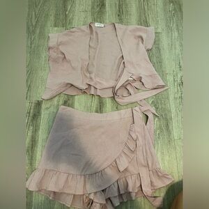 pink skort and top set